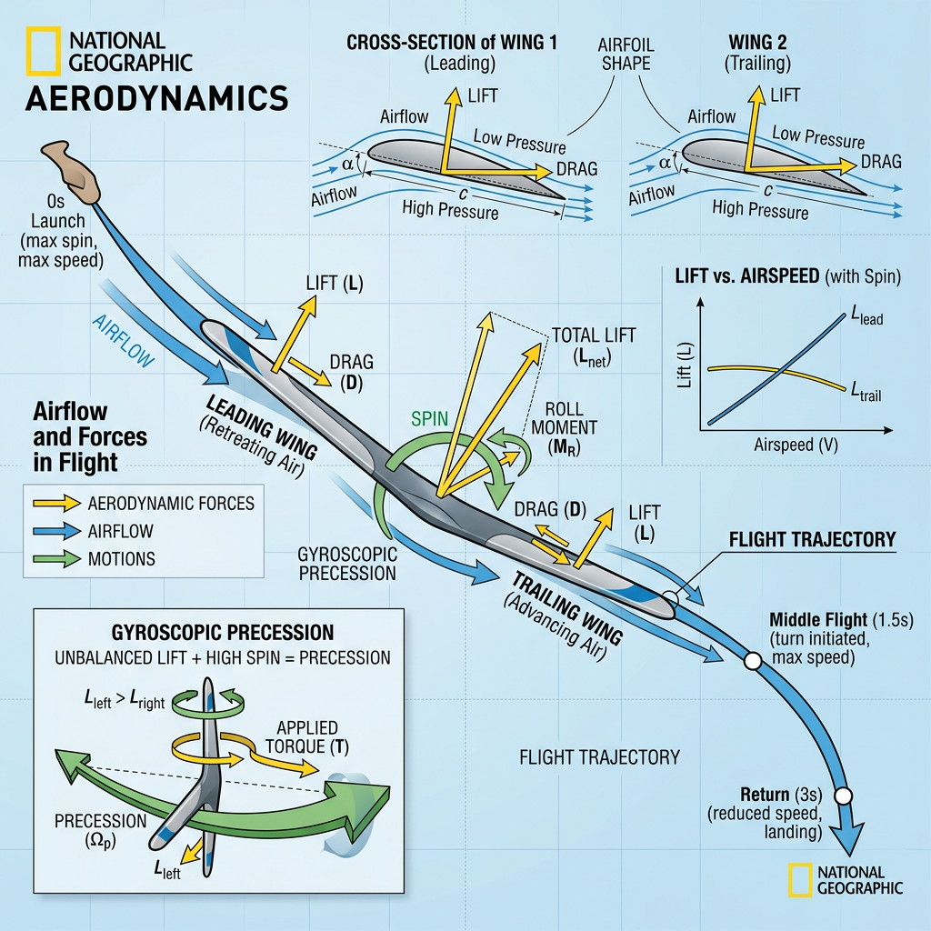 Boomerang Aerodynamics Diagram