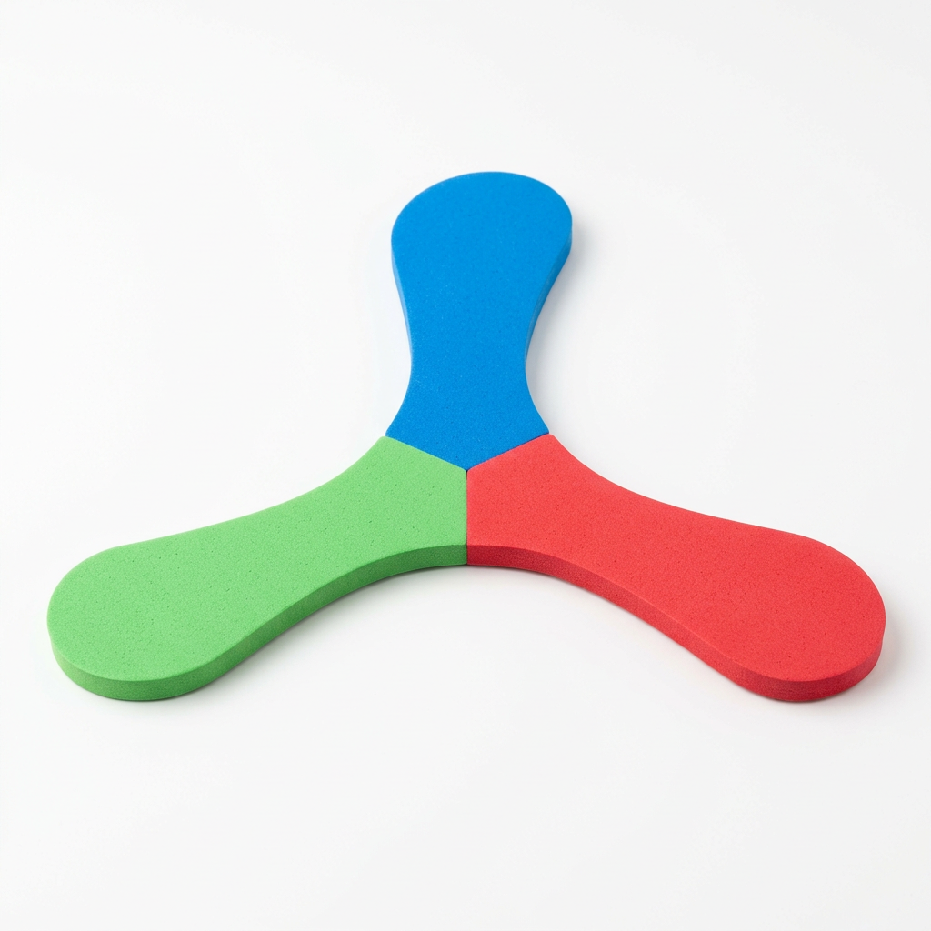 Kids EVA Foam Boomerang - Soft Tri-Blade Return Throwing Toy